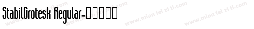StabilGrotesk Regular字体转换